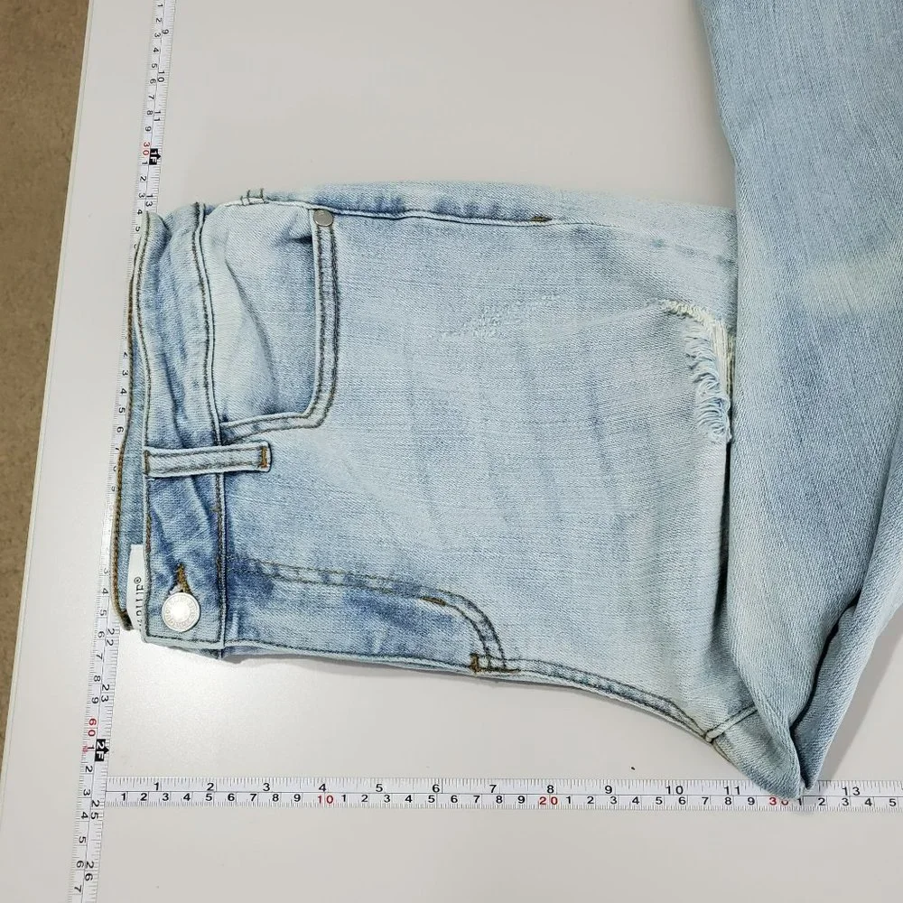 Judy Blue Jeans Womens 11/30 Blue Boyfriend Fit Stretch Distressed JB8878 FLAW_10